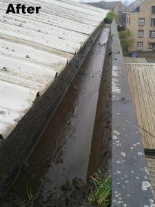 Guttering after cleaning